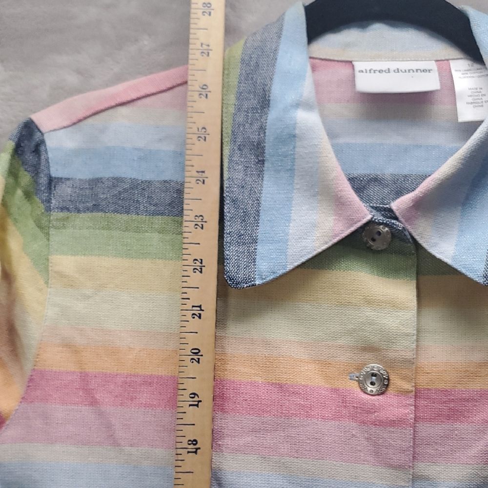 ALFRED DRUNNER | 12 WOMEN'S | JACKET BUTTON DOWN SHIRT  in RAINBOW 19232 29961 - Picture 11 of 16